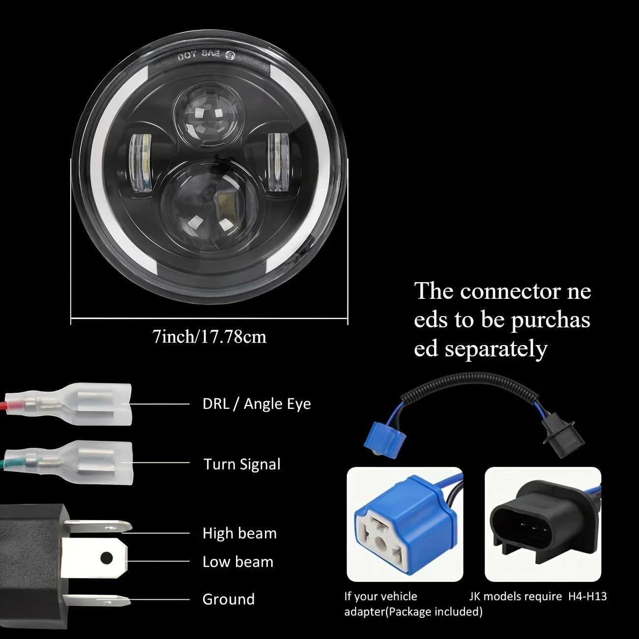 مصباح أمامي LED من TCYATO بقوة - مراجعة Universal Motorcycle Led Headlight Projector وسعره